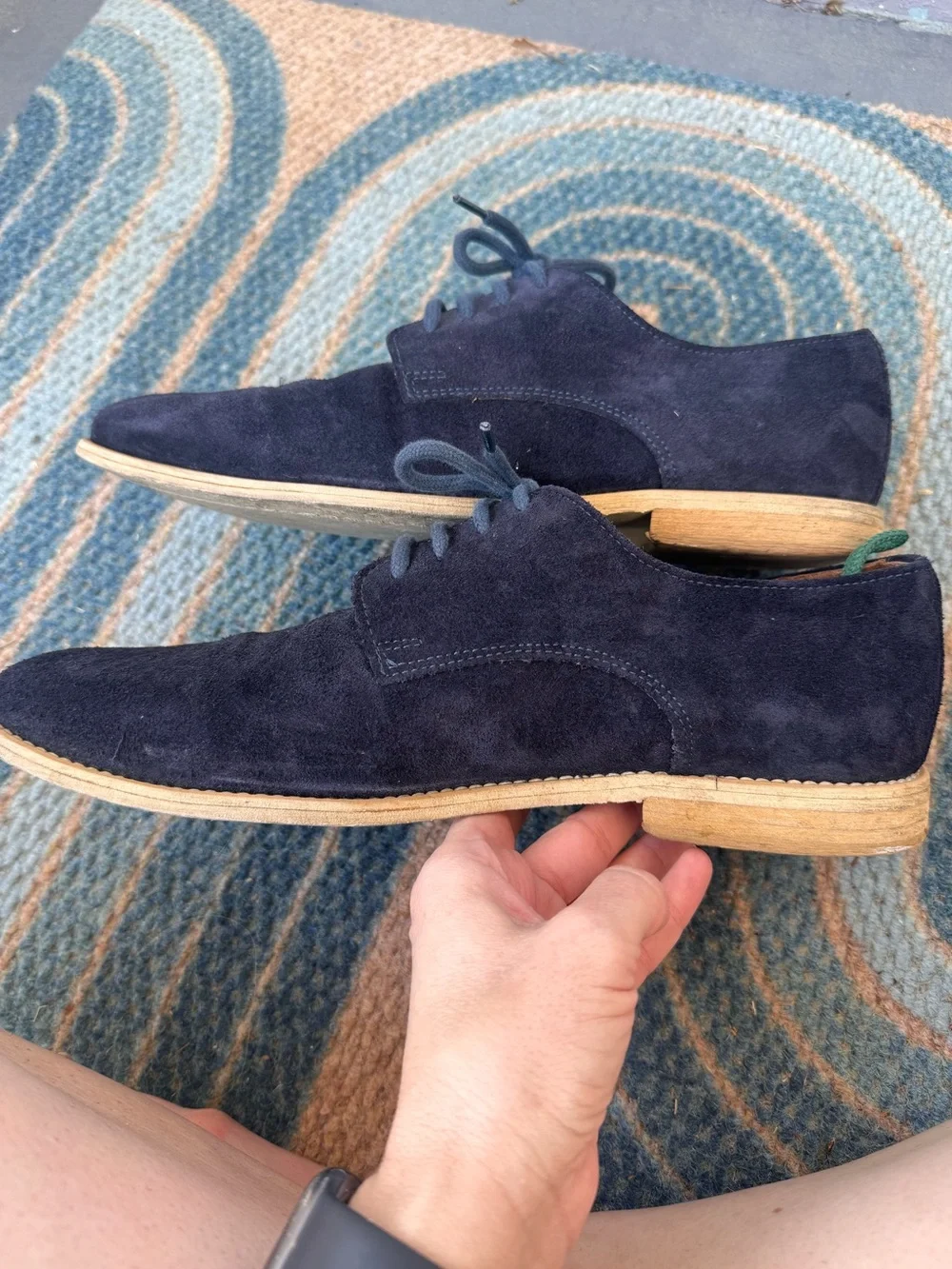 Aldo Men's Loafers Navy Suede Derby size 10